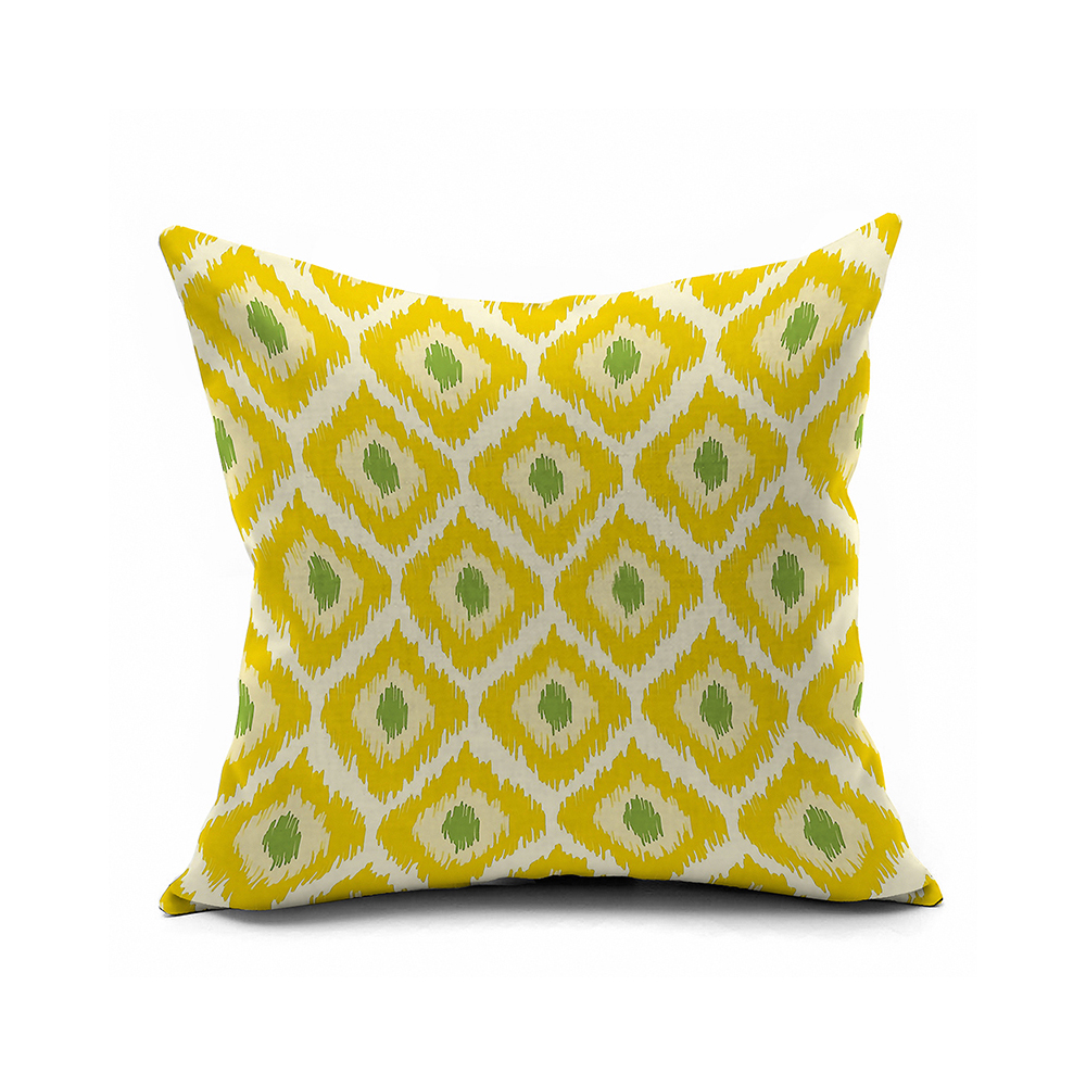 Lemon Yellow Geometric Pillow Covers 18x18,Cushion Cover 16x16,20x20
